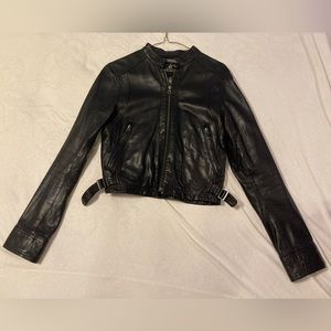 True Religion Leather Jacket - size small